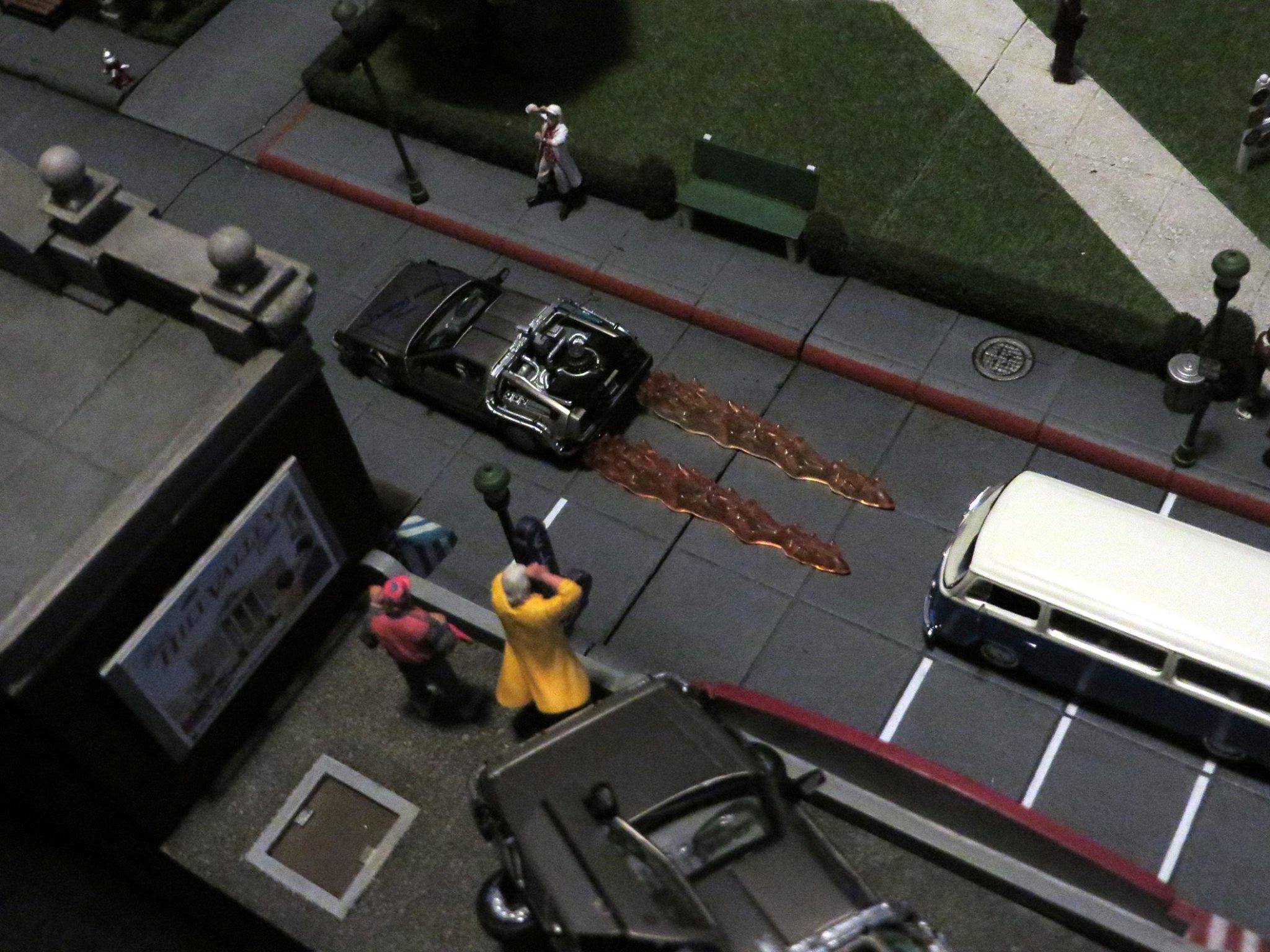 Maquette Diorama Retour vers le Futur Hill Valley - avant